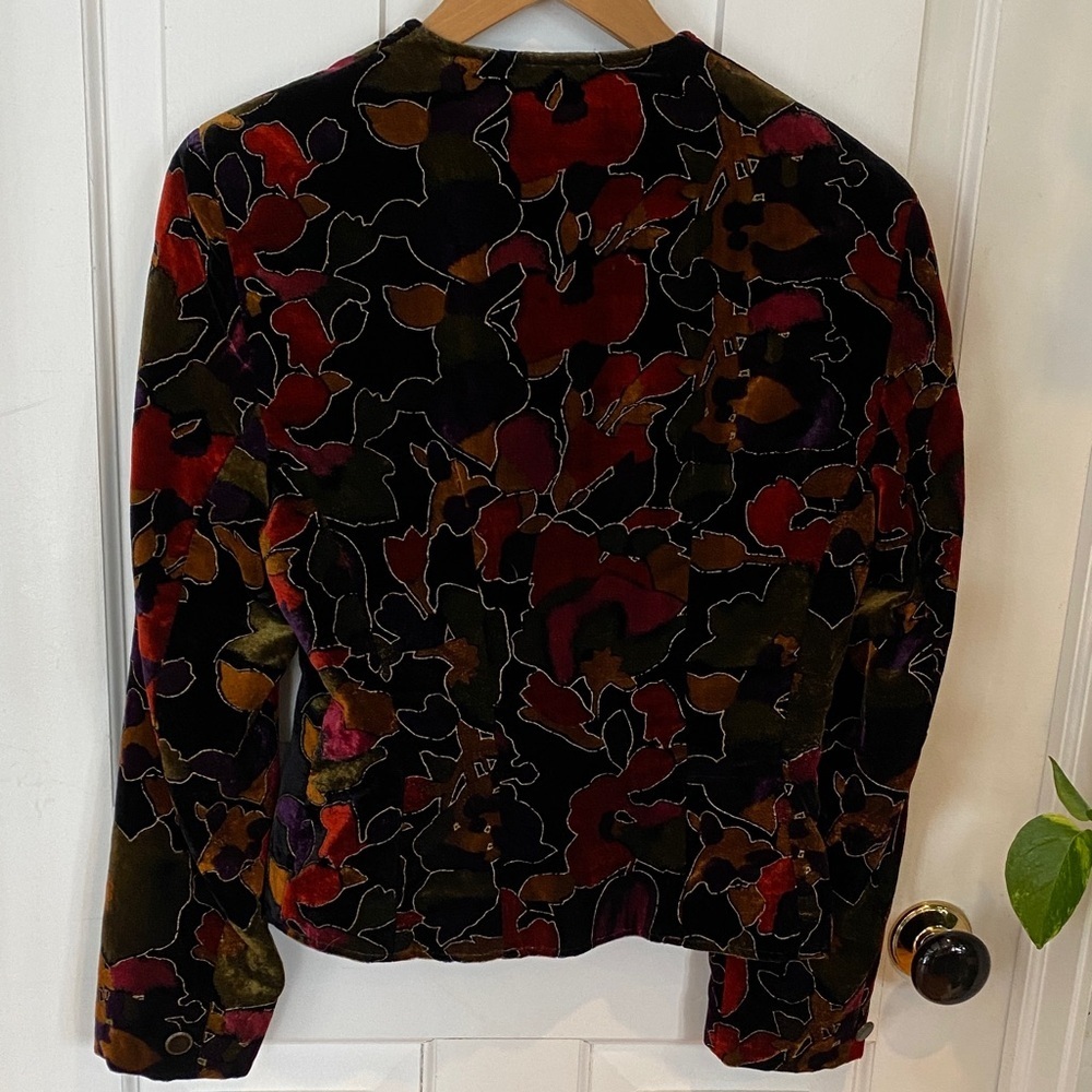 Velvet Great Britain Made Vintage Floral Blazer Fitted Dari Romantic formal - Picture 8 of 15